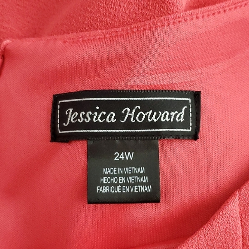 Jessica Howard Coral Fit-and-Flare Sleeveless Midi Dress - Picture 5 of 6